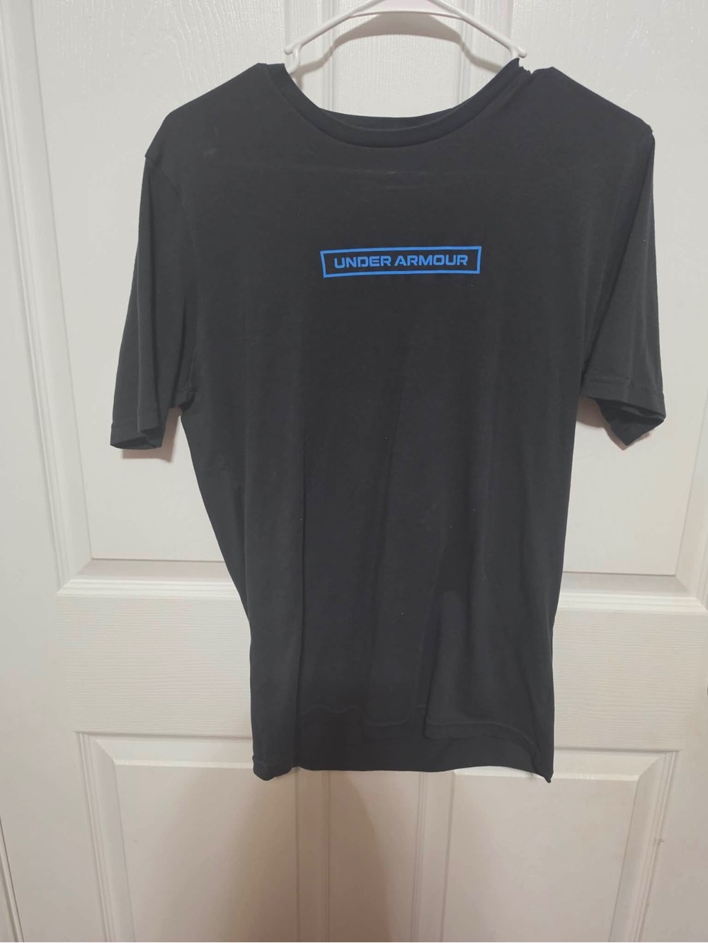 Under Armour Black Short Sleeve Tee with Blue Logo